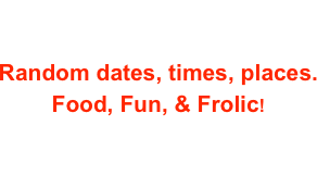Groups of Bears taking over local establishments. 

Random dates, times, places.
Food, Fun, & Frolic!

Have an idea? 
Email: Info@DCBearCrue.com